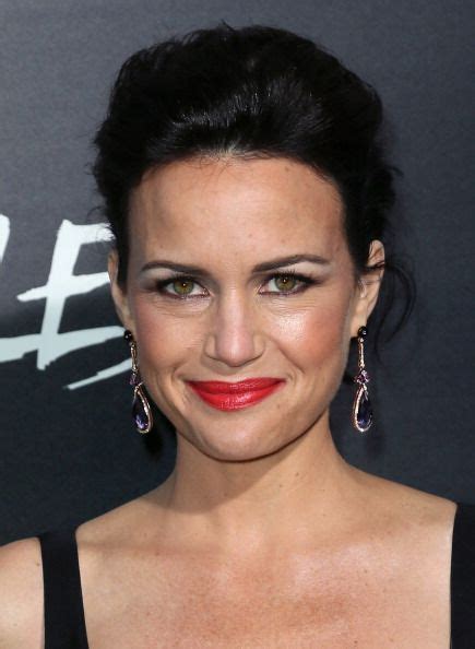Carla Gugino With Red Lips And White Eyeshadow On July 23 Carla Gugino White Eyeshadow Red