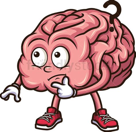 Thinking Brain In 2020 Clip Art Cartoon Illustration