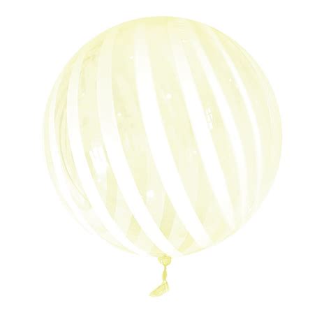 Yellow Stripes 18 22 Clear Sphere Vortex Balloon