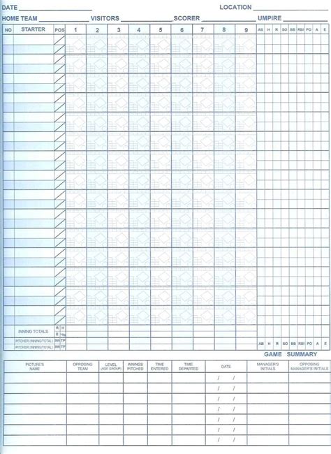 Free Printable Softball Stat Sheets Free Printable