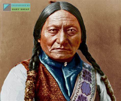 Sitting Bull Tatanka Iyotake Hunkpapa Lakota Sioux Sitting Bull Colorized Photos George Custer