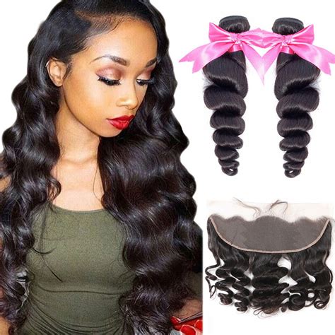 Loose Wave Bundles With Closure Sew In 2 Bundles Cheap Curly Hair