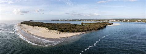 Panoramic Aerial View Of Bribie Island And Pumicestone Passage