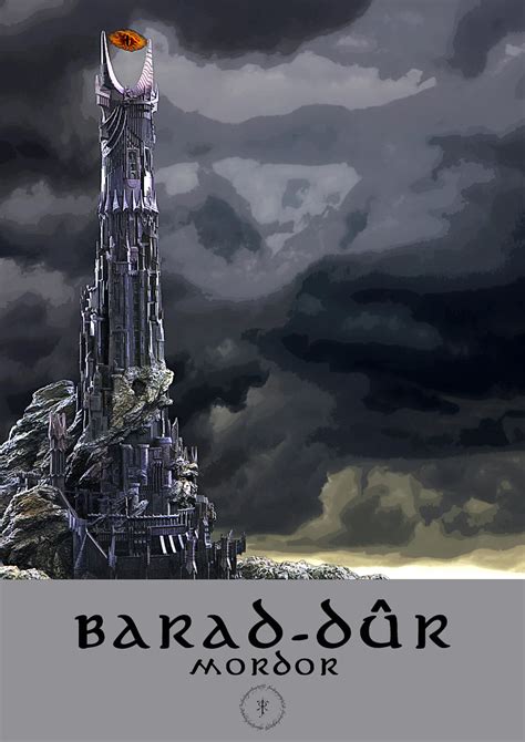 Barad Dûr Lotr Poster Saurons Tower In Mordor J R R Etsy Uk In 2022 Travel Posters