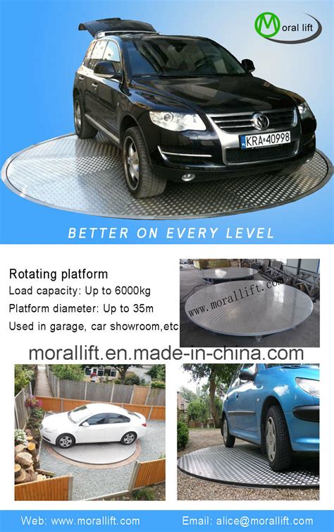 China Auto 360 Degree Garage Car Turntable Outdoor Rotating Platform