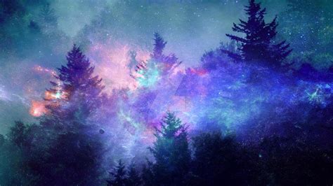 Hd Wallpaper Galaxy Forest Download Kumpulan Wallpaper Air