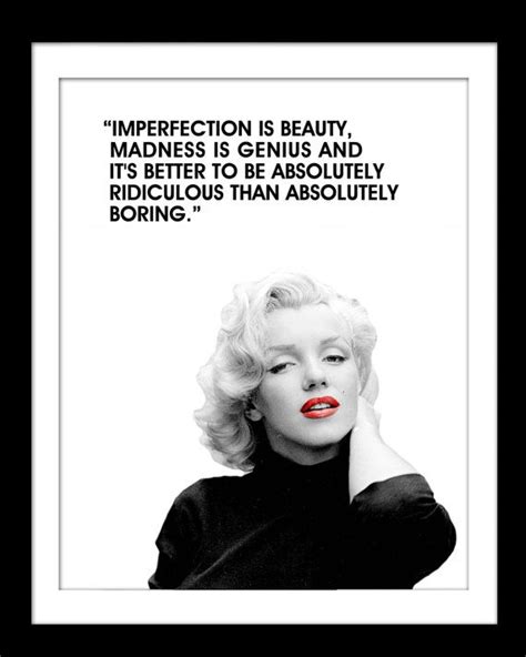 Poster with quote by marilyn monroe. Marilyn Monroe Quote, Fine Art Print, Art Print, Art Poster, Iconic Quotes, Black and White ...