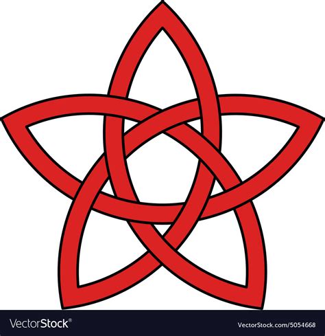 5 Point Celtic Star Knot Royalty Free Vector Image