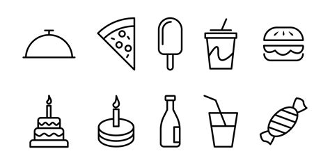 Food Vector Line Icons Pack Vector Illustration Eps10 6296918 Vector