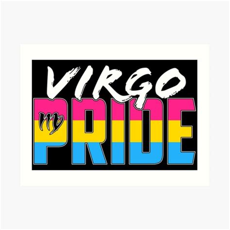 Virgo Pansexual Pride Flag Zodiac Sign Art Print By Valador Redbubble