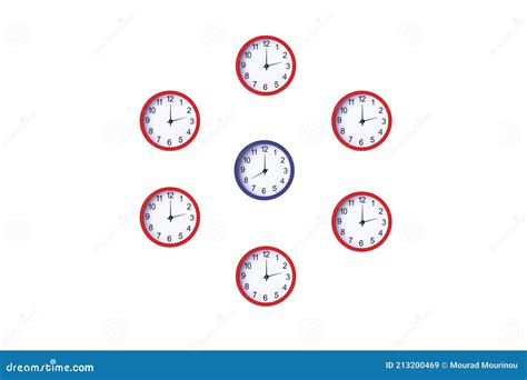 Variety Of Wall Clocks Illustration Stock Illustration Illustration