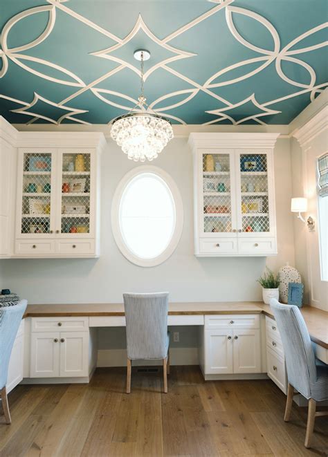 Paint the ceiling and the vertical portion of the tray an accent color. 20 Breathtakingly Gorgeous Ceiling Paint Colors and One ...