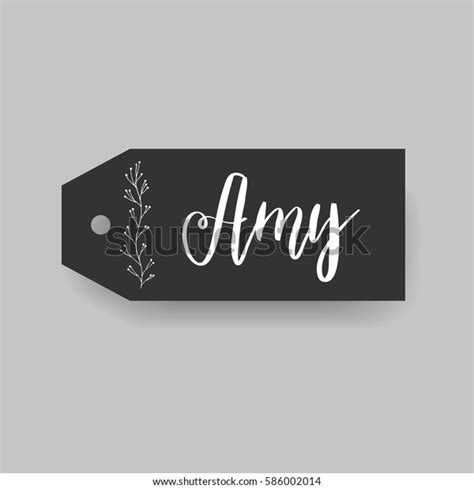 Girl Name Amy Calligraphy Lettering Black Stock Vector Royalty Free