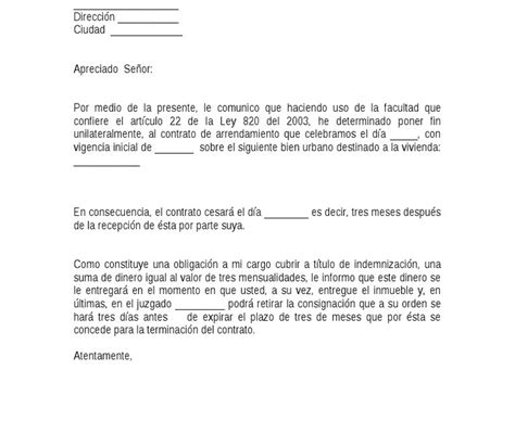 Carta De Aviso Terminacion De Contrato About Quotes P