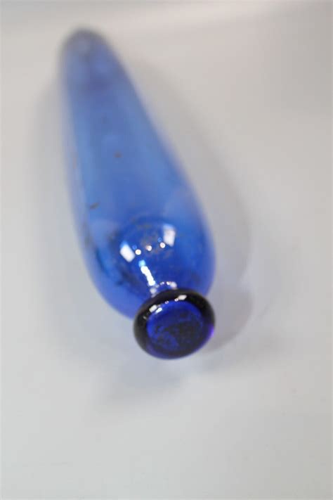 vintage hollow glass rolling pins cobalt blue white ebay