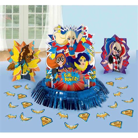 dc superhero girls table decorations kit big w