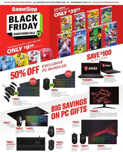 Gamestop Black Friday Countdown Ad Nov 14 Nov 18 2020
