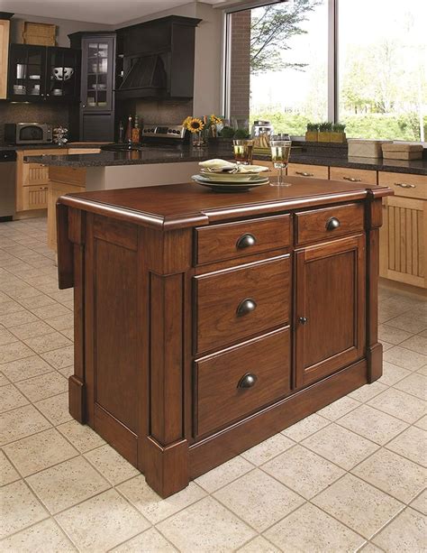 Aspen Rustic Cherry Kitchen Island By Home Styles The Best Kitchen