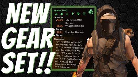 The Division New Hotshot Gear Set Revealed Million A Shot Full Review Youtube