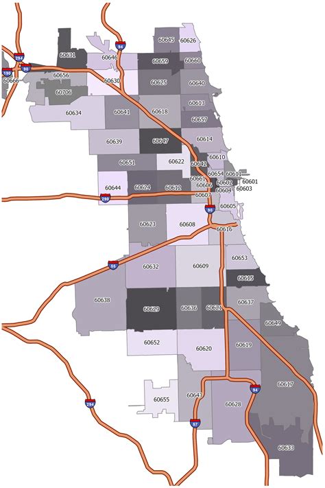 Chicago Zip Code Map By Neighborhood Map Vector The Best Porn Website