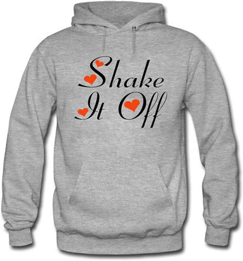 Shake It Off Womens Long Sleeve Cotton Hoodie Grey At Amazon Womens Clothing Store