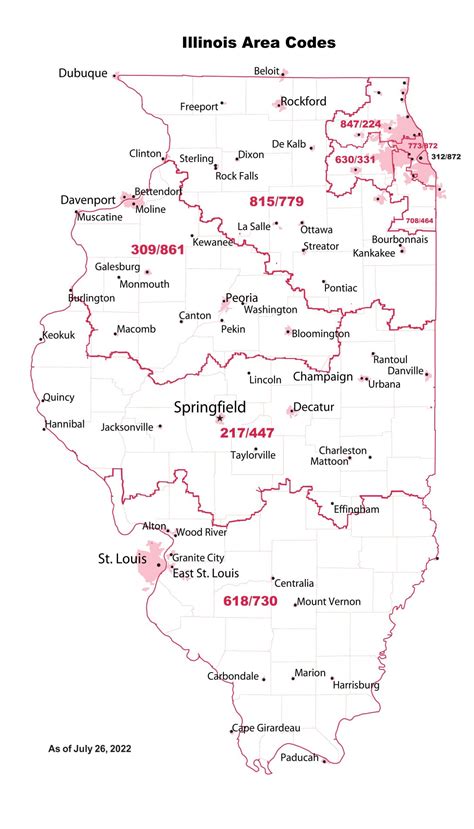 Area Codes In Illinois Map Wilow Kaitlynn