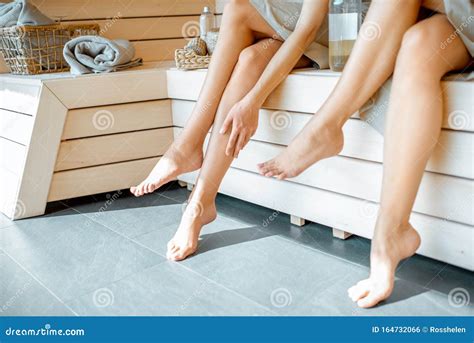 Women S Legs In The Sauna Stock Photo Image Of Body 164732066