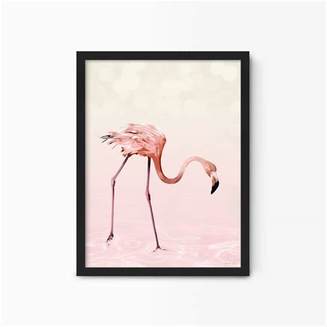 Pink Flamingo Print By Green Lili