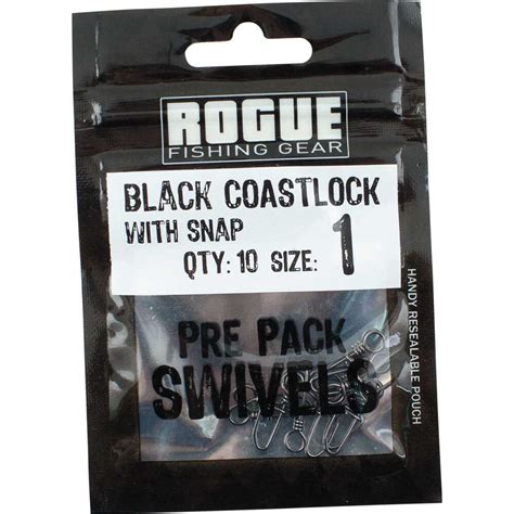 Rogue Black Coastlock Snap 10 Pack Bcf