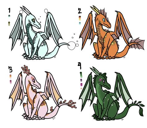 Dragon Adoptables Open By Seafeathers On Deviantart