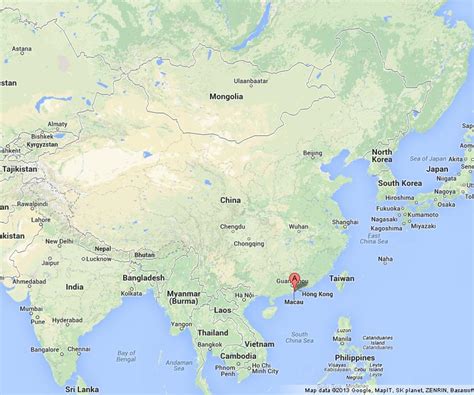 Macau On Map Of China