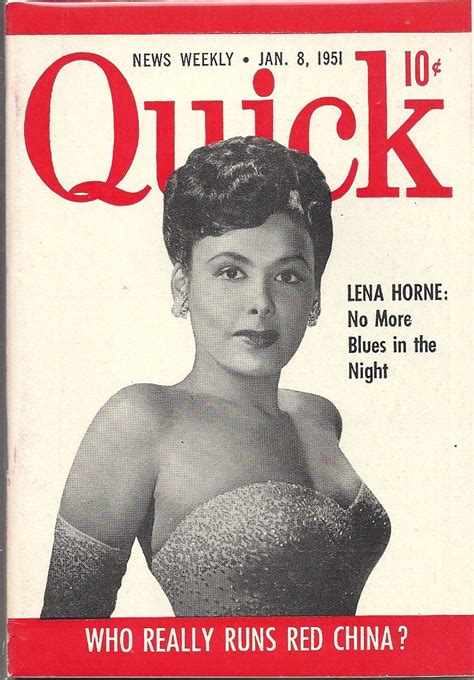 jan 8 1951 quick magazine vol 4 2 lena horne lena horne blues in the night magazine cover