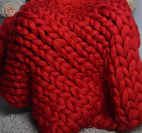 Super Giant Knit Blanket Chunky Knit Blanket Large Knit Etsy