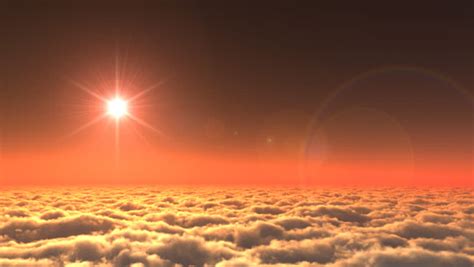 Above Clouds Sunsetgodrays Stock Footage Video 100