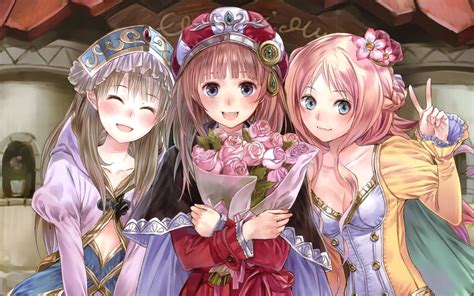 Three Girls With A Bouquet Of Roses Wallpapers And Images