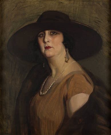 Retrato De Dama Con Sombrero By Jose Maria Lopez Mezquita On Artnet