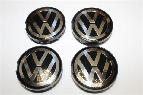 4pcs Vw Volkswagen Alloy Wheel Centre Hub Caps Black 63mm Etsy
