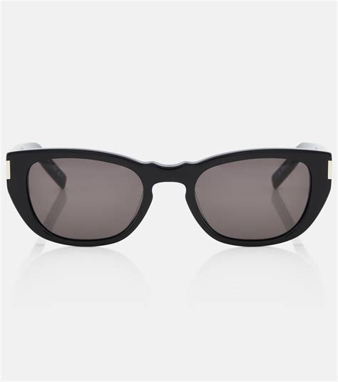 sl 601 oval sunglasses in black saint laurent mytheresa