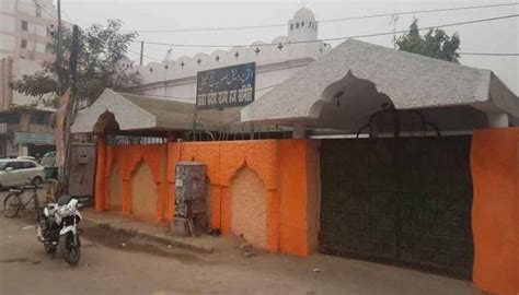 After Up Haj House Wall Lucknow Police Station Painted Saffron Uttar