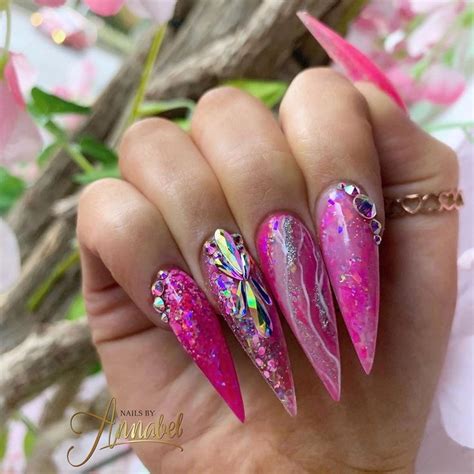 Annabel Maginnis On Instagram “ Created Using All Glitterbels Acrylic System Geode Nail