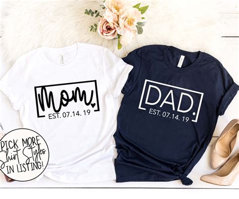 Mom Established Shirt New Dad T Parents Shirts Mommy Etsy