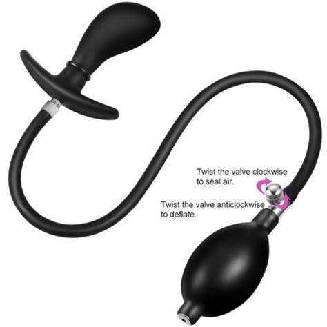 big inflatable butt plug dildo expandable anal masturbator pump massage sex toy 674769957525 ebay