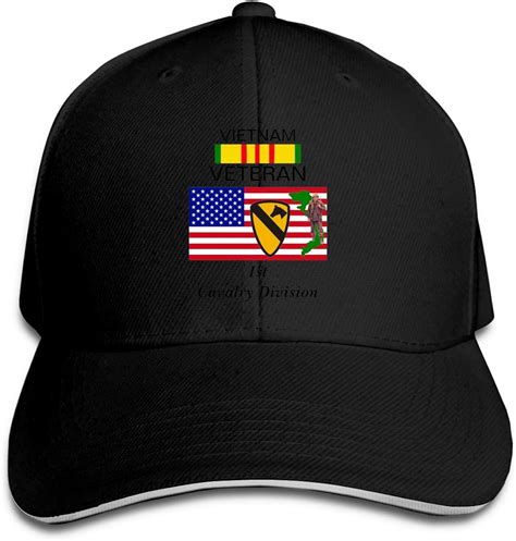 1st Cavalry Division Vietnam Veteran Baseball Caps Sandwich Caps Black
