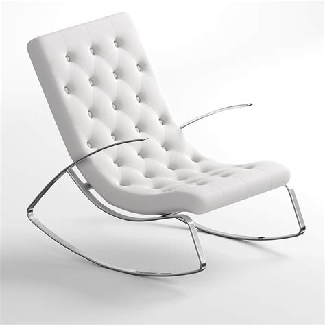Veryke Barcelona Lounge Rocking Chairs Modern Design Leather Leisure