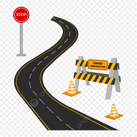 Road Under Construction Vector Hd Png Images Under Construction Road