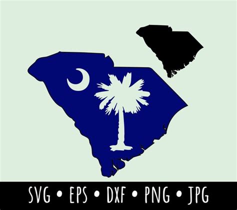 South Carolina Flag Logo Art Sc State Vector Designs Svg Cut Etsy