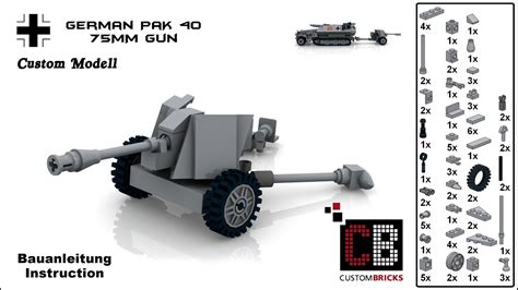 How To Build Ww2 Wwii Pak 40 Instruction Bauanleitung Aus Lego