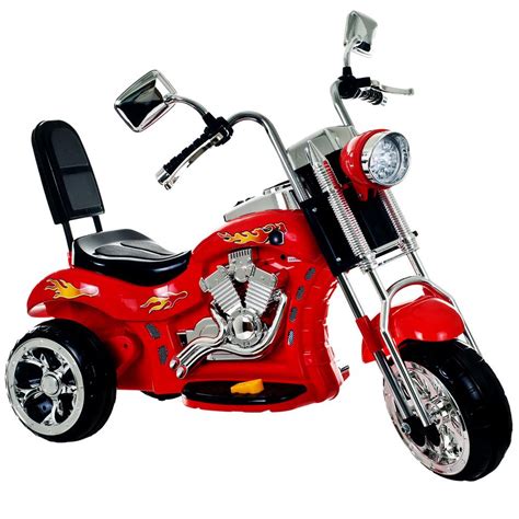 Lil Rider 3 Wheel Battery Powered Ride On Toy Motorcycle Chopper In Red