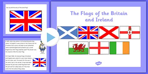 Uk Flags Powerpoint Flags Of The British Isles For Kids