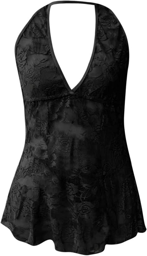 Amhomely Sexy Lingerie For Women Naughty Erotic Outfits Womens Sexy Halter Lace Sling Dress